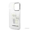 Karl Lagerfeld IML Glitter NFT Karl & Choupette - Etui iPhone 14 Pro (przezroczysty)