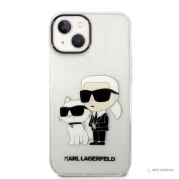 Karl Lagerfeld IML Glitter NFT Karl & Choupette - Etui iPhone 14 (przezroczysty)