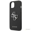 Guess Saffiano 4G Big Silver Logo - Etui iPhone 13 (czarny)