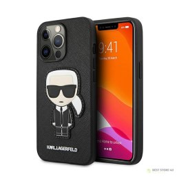 Karl Lagerfeld Saffiano Ikonik Patch - Etui iPhone 13 Pro (czarny)