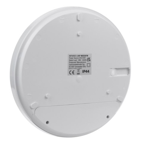 Lampa LED z czujnikiem ruchu Maclean, na podczerwień, kolor biały, 10W, IP44, barwa naturalna biała (4000K), 900lm, MCE357 W
