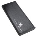 Obudowa dysku Maclean, SSD M.2, NVMe (PCIe), NGFF (SATA), USB 3.1, rozmiary 2230/2240/2260/2280, aluminiowa obudowa, MCE443