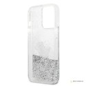 Karl Lagerfeld Liquid Glitter Choupette Fun - Etui iPhone 13 Pro Max (srebrny)