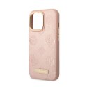 Guess Peony Logo Plate MagSafe - Etui iPhone 13 Pro (różowy)