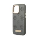 Guess Peony Logo Plate MagSafe - Etui iPhone 13 Pro (szary)