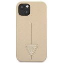 Guess Saffiano Triangle Logo Case - Etui iPhone 13 (beżowy)