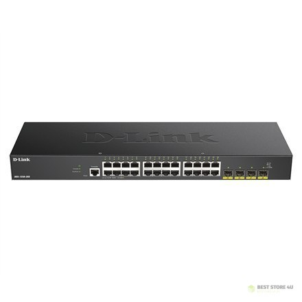 Przełącznik D-Link 10-Gigabit Smart Managed DGS-1250-28X/E Zarządzanie przez Internet, montaż w szafie, porty 1 Gb/s (RJ-45) ilo