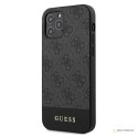 Guess 4G Bottom Stripe Collection - Etui iPhone 12 / iPhone 12 Pro (szary)