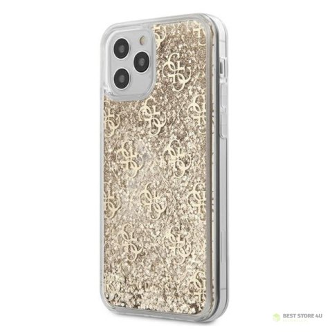 Guess 4G Liquid Glitter - Etui iPhone 12 Pro Max (złoty)