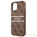 Guess 4G Printed Stripe - Etui iPhone 12 Pro Max (brązowy)