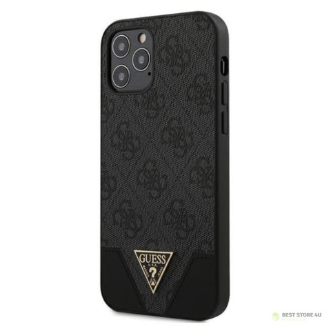 Guess 4G Triangle Collection - Etui iPhone 12 / iPhone 12 Pro (szary)