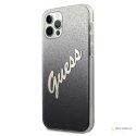 Guess Glitter Gradient Script - Etui iPhone 12 Pro Max (czarny)