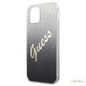 Guess Glitter Gradient Script - Etui iPhone 12 Pro Max (czarny)