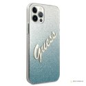 Guess Glitter Gradient Script - Etui iPhone 12 Pro Max (niebieski)