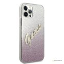 Guess Glitter Gradient Script - Etui iPhone 12 Pro Max (różowy)