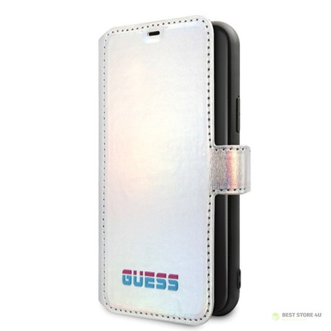 Guess Iridescent Booktype - Etui iPhone 11 Pro Max (Silver)