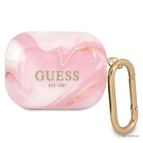 Guess Marble Est. - Etui Airpods Pro (różowy)