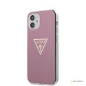 Guess Metallic Triange - Etui iPhone 12 Mini (różowy)