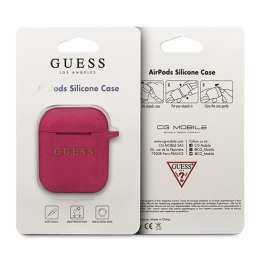 Guess Silicone Case - Etui AirPods (Fuchsia)
