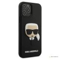 Karl Lagerfeld 3D Rubber Karl's Head - Etui iPhone 12 / iPhone 12 Pro (czarny)