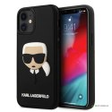 Karl Lagerfeld 3D Rubber Karl`s Head - Etui iPhone 12 mini (czarny)