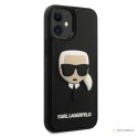 Karl Lagerfeld 3D Rubber Karl`s Head - Etui iPhone 12 mini (czarny)