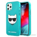 Karl Lagerfeld Choupette Head - Etui iPhone 12 Pro Max (fluo niebieski)