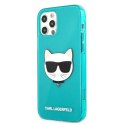 Karl Lagerfeld Choupette Head - Etui iPhone 12 Pro Max (fluo niebieski)