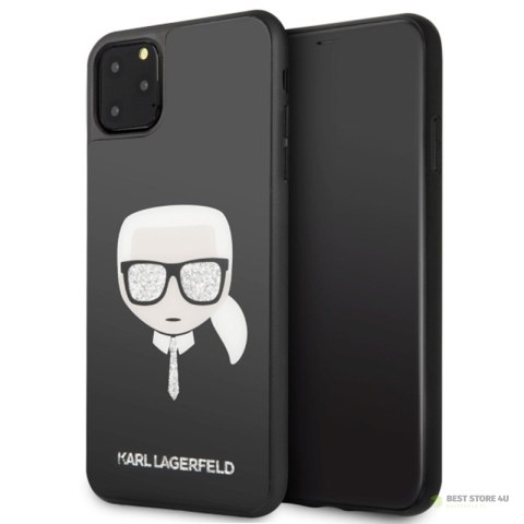 Karl Lagerfeld Double Layers Glitter Head - Etui iPhone 11 Pro Max (Black)