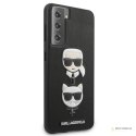 Karl Lagerfeld Saffiano Karl & Choupette Heads - Etui Samsung Galaxy S21+ (czarny)