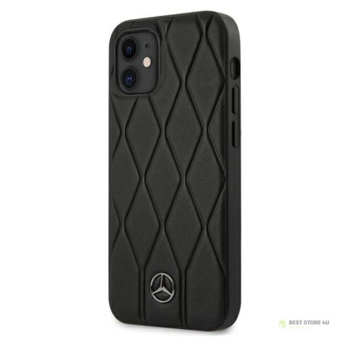 Mercedes Leather Wave Line - Etui iPhone 12 mini (black)