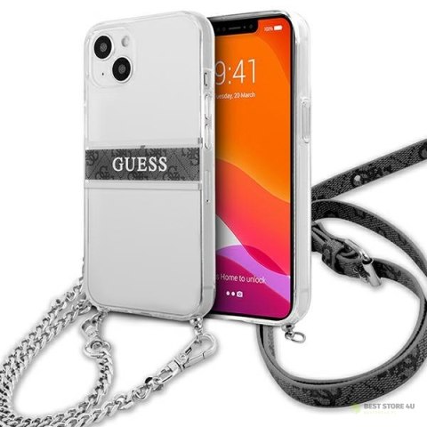 Guess 4G Silver Stripe Crossbody - Etui iPhone 13