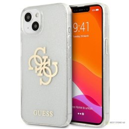 Guess Glitter 4G Big Logo - Etui iPhone 13 mini (przezroczysty)