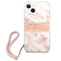 Guess Marble Strap - Etui iPhone 13 Mini (różowy)