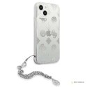 Guess Peony Chain Handle - Etui iPhone 13 mini (srebrny)