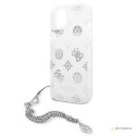 Guess Peony Chain Handle - Etui iPhone 13 mini (srebrny)