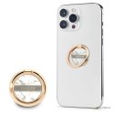 Guess Ring Stand Marble - Magnetyczny uchwyt na palec do telefonu (White)