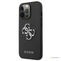 Guess Saffiano 4G Big Silver Logo - Etui iPhone 13 Pro Max (czarny)