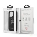 Guess Saffiano 4G Big Silver Logo - Etui iPhone 13 Pro Max (czarny)