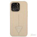 Guess Saffiano Triangle Logo Case - Etui iPhone 13 Pro (beżowy)