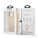 Guess Saffiano Triangle Logo Case - Etui iPhone 13 Pro (beżowy)