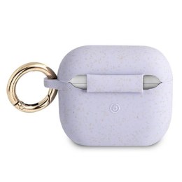 Guess Silicone Glitter Case Est - Etui Airpods 3 (fioletowy)