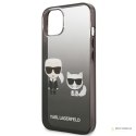 Karl Lagerfeld Gradient Ikonik Karl & Choupette - Etui iPhone 13 mini (czarny)