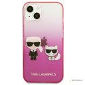 Karl Lagerfeld Gradient Ikonik Karl & Choupette - Etui iPhone 13 mini (różowy)