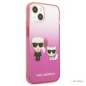 Karl Lagerfeld Gradient Ikonik Karl & Choupette - Etui iPhone 13 mini (różowy)