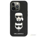 Karl Lagerfeld Saffiano Karl & Choupette Embossed Heads - Etui iPhone 13 Pro Max (czarny)