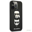 Karl Lagerfeld Saffiano Karl & Choupette Embossed Heads - Etui iPhone 13 Pro Max (czarny)