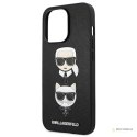 Karl Lagerfeld Saffiano Karl & Choupette Embossed Heads - Etui iPhone 13 Pro Max (czarny)