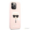 Karl Lagerfeld Silicone Ikonik Karl`s Head - Etui iPhone 13 Pro Max (różowy)