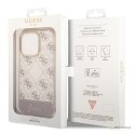 Guess 4G Stripe Script Logo Electroplated Pattern - Etui iPhone 14 Pro (różowy)